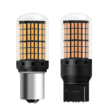 

1PCS T20 LED 7440 W21W W21/5W led Bulbs 3014 144smd CanBus 1156 BA15S P21W LED BAY15D BAU15S PY21W lamp For Turn Signal Light