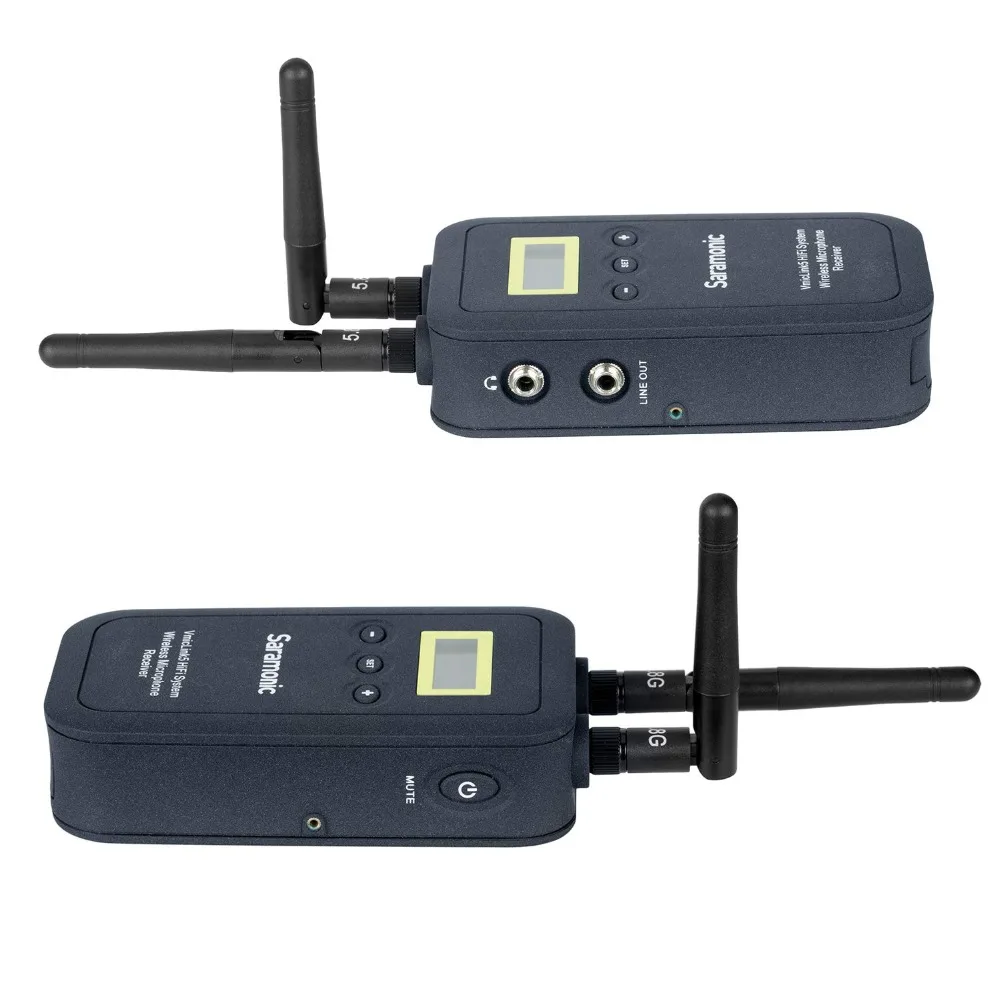 Saramonic Vmiclink5 Hi-Fi 5,8 ГГц 3-канальный блок питания с беспроводные ПЕТЛИЧНЫЕ микрофон Системы с передатчик и приемник для цифровых зеркальных камер и многое другое