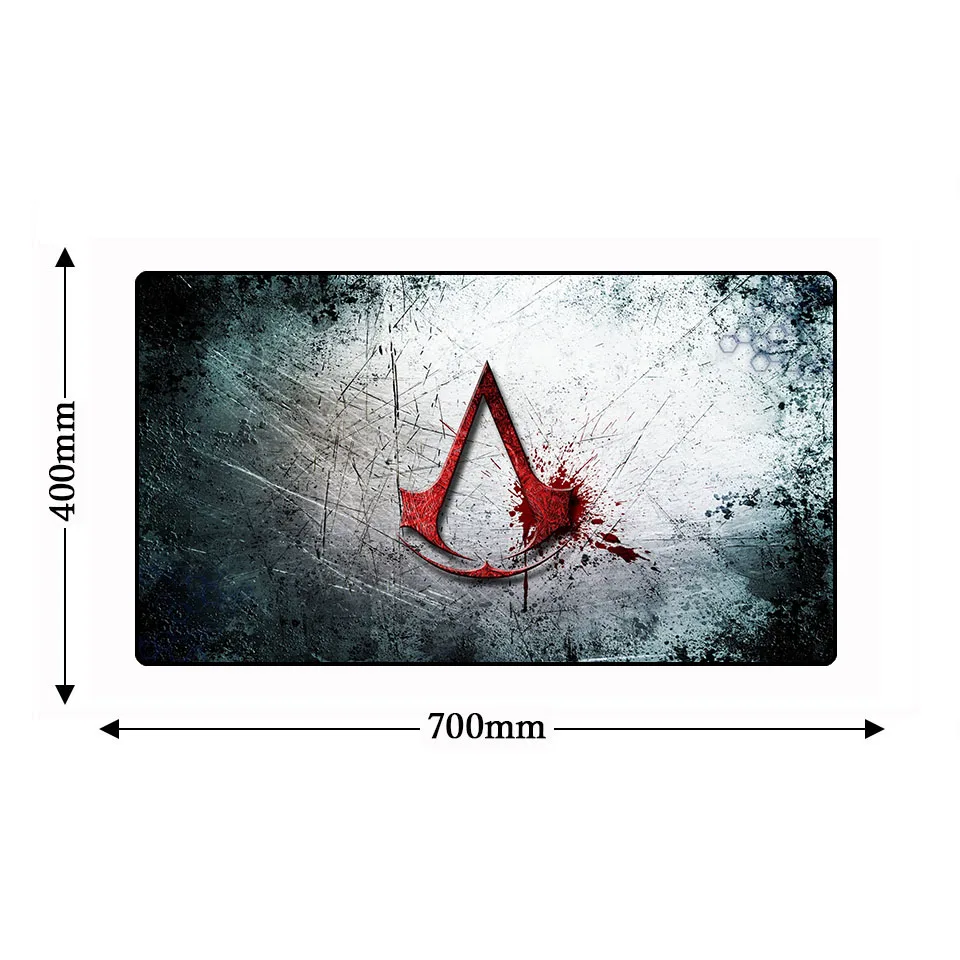 Нескользящий натуральный каучук большой игровой коврик для мыши Assassins Creed 700*400 мм большой ноутбук Lockedge Gamer Play PC коврик для мыши Коврик для мыши