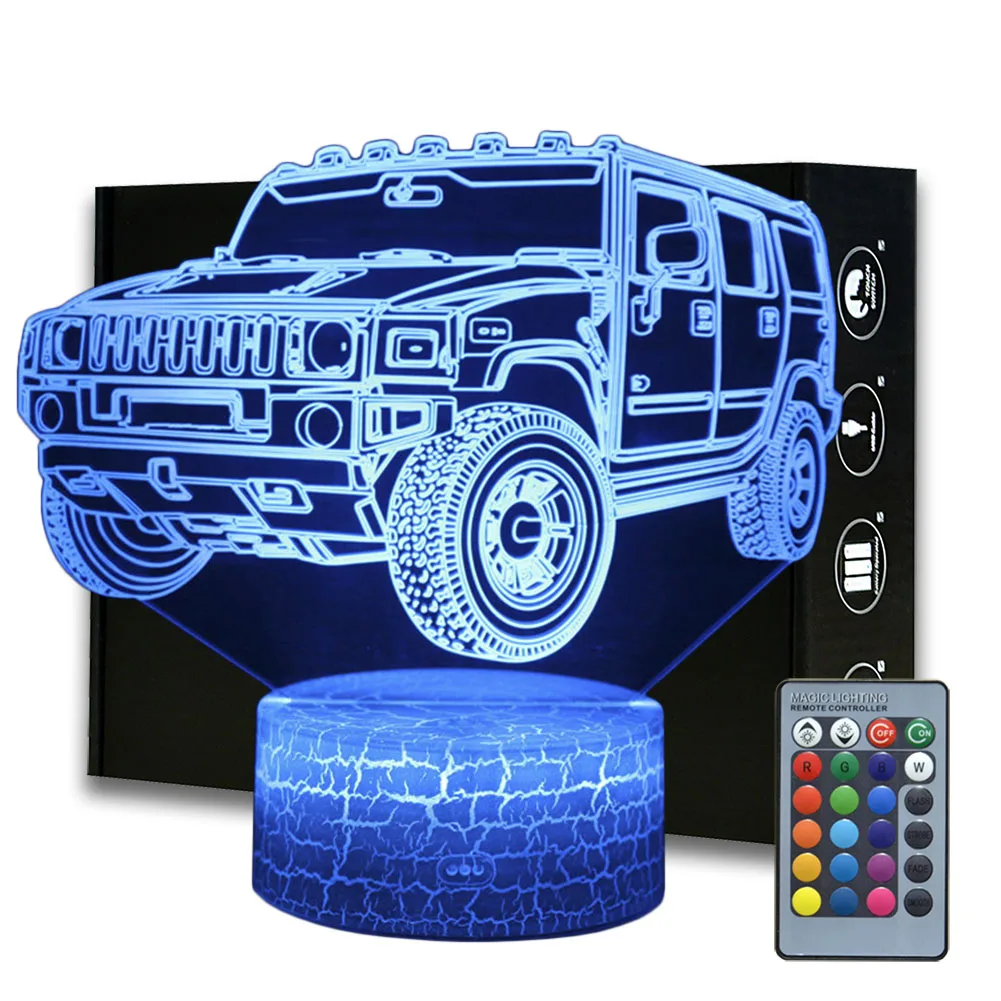 Magiclux Новинка освещение 3D Иллюзия светодиодный светильник автомобиль Hummer Модель
