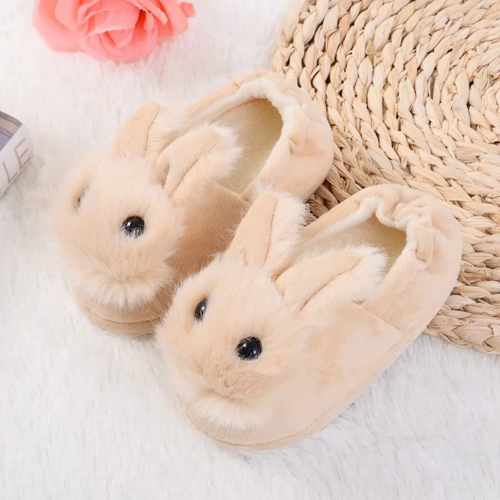 Toddler Infant Kids Baby Warm Shoes Boys Girls Cartoon Soft-Soled Slippers