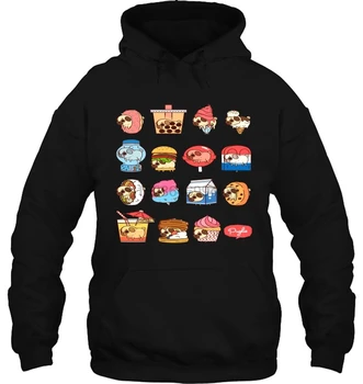 

Funny Puglie Food Cute Cartoon Pug Dog Women Streetwear men women Hoodies Sweatshirts