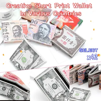 

Men Wallets Coin Purse Creative short wallet in various countries Clutch Hasp Retro Short Wallet package multi-card holder #20