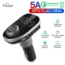 Fimilef FM Transmitter Aux Modulator Bluetooth Handsfree Car Kit Car Audio MP3 Player with 3.0A Quick Charge Dual USB Car Charge 1pcs fm transmitter aux modulator bluetooth handsfree car kit car audio mp3 player with 3 1a quick charge dual usb car charger