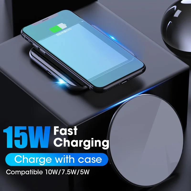 Беспроводное зарядное устройство Qi для Xiaomi 10 USB C type разъем беспроводной зарядки