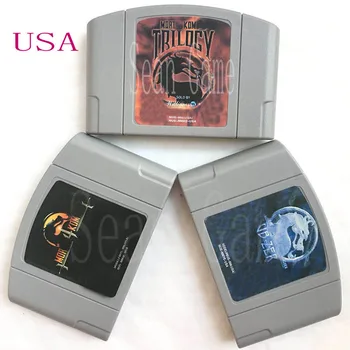 

High USA NTSC Quality Customer Cartridge Mort Komb Trilogy/Mort Komb 4/Mythologies Card for 64 Bit Video Game Console