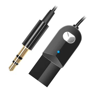 

DC 5V plug and play USB Wireless BT5.0 Receiver 3.5mm Plug Wireless Audio Adapter for Car Stereo System Speakers
