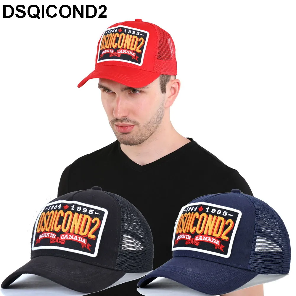 DSQICOND2 Высококачественная Черная хлопковая летняя сетчатая бейсболка для мужчин и женщин значок вышивки буквы папа шляпа хип хоп дальнобойщик Кепка