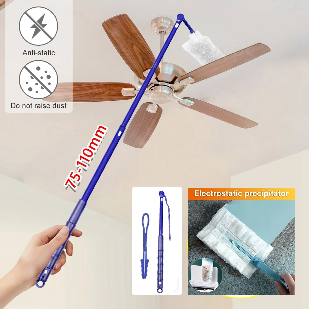 Ceiling Fan Blade Cleaner with Felt Lining - Easy to Install Cleaning Brush  and Vacuum Attachment for Housework