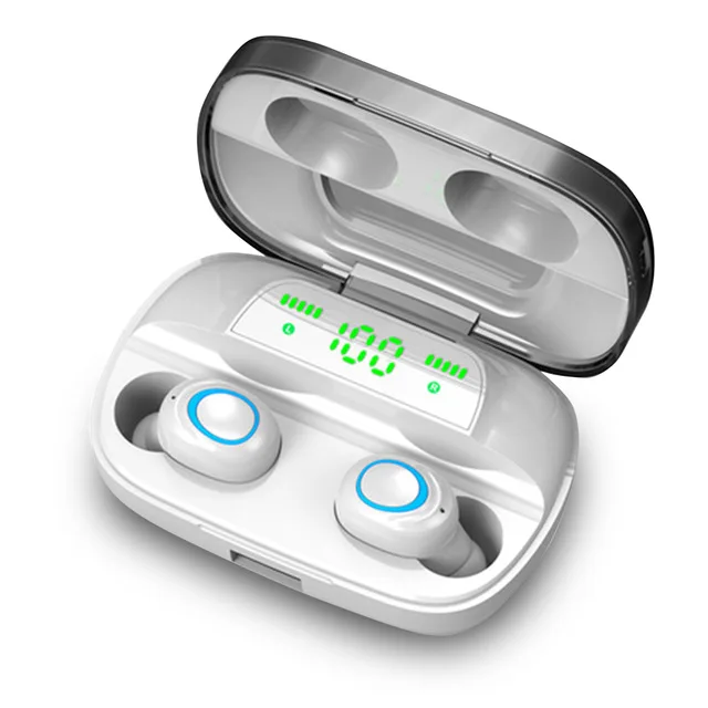 Светодиодный TWS IPX7 3500 мАч Мини беспроводной Bluetooth V5.0 наушники спортивные наушники микрофон наушники для смартфонов Беспроводная зарядка - Color: D
