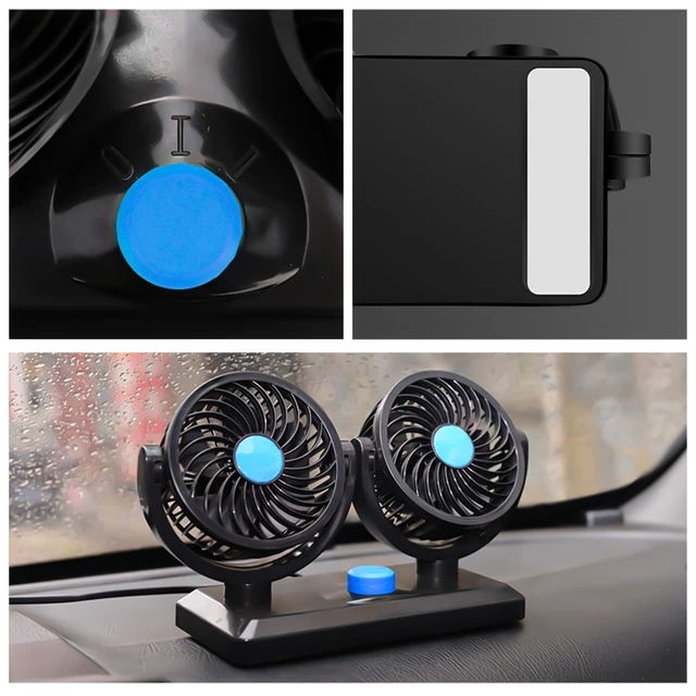 5V 12V 24V Auto Fan für Dashboard Air Durchblutung Fans Multi-Winkel  Drehbare Sommer Auto Lkw lüfter Hohe Luftstrom Fan - AliExpress