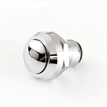 

12mm bright metal Waterproof Latching fixation Round Push Button Switch
