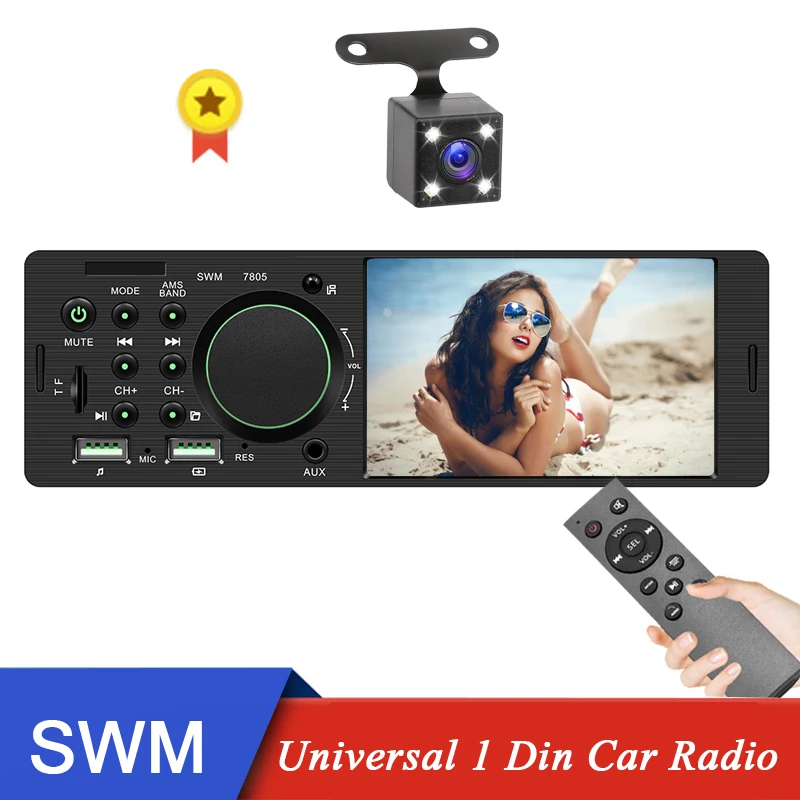 1 Din автомобильное радио Стерео Авторадио Авто Радио Para Coche USB Bluetooth Handsfree MP5 плеер