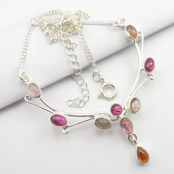 

Natural TOURMALINE Necklace 45.5 cm Solid Handmade Jewelry