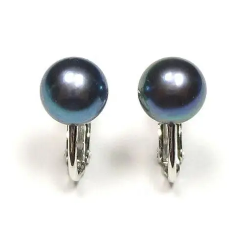 New Favorite Pearl Store Genuine 8-9mm Black Real Freshwater 18K WGP Screw Clip Earrings Party Perfect Lady Gift | Украшения и