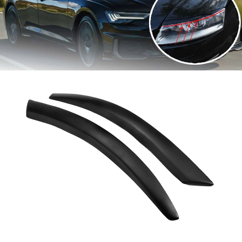

Car Headlight Eyebrow Cover Trim head light lamp Sticker for Audi A6 C6 2004-2011