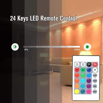 

IR RF Wireless Music Remote Control RGB RGBW Controller Dimmer 24 Keys Infrared Controller for RGB LED Strip Light