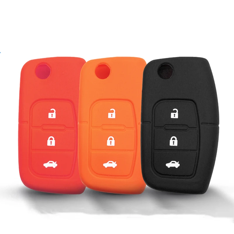For Ford Fiesta Focus MK2 C Max Ka Ecosport Mondeo Kuga Galaxy C-Max S-Max Eco Sport Car Key Case Cover Silicone Keychain | Автомобили и