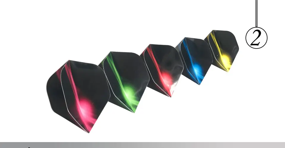 Easytoday 60Pcsset Professional Darts Accessories Flights Five Colors High Quality Dart Wing Plastic Waterproof Dart Flights (2)