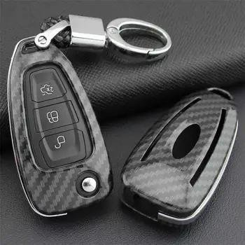 

Key Case Fob Bag Holder ABS Hard Shell Cover Parts Fit For Ford Focus 2012-2018 for Escape Kuga 2013-2019 Car Key Case