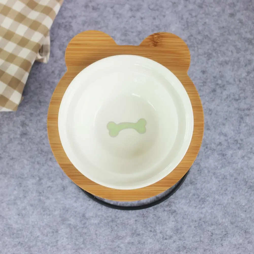 DishyKooker большой размер Высококачественная миска для домашних животных бамбуковая полка миска для кормления для собак кормушка для кошек - Цвет: fish bone