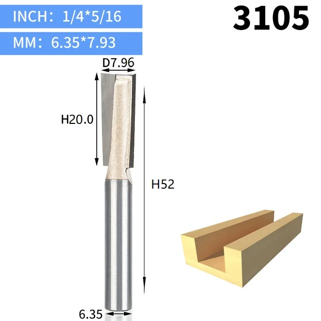 HUHAO 1 шт. 1/4 &quotхвостовик CNC 20 мм очистка нижней фрезы шлицевые