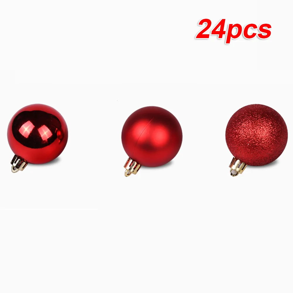 6cm 24pcs/set Christmas Tree Ball Bauble Hanging Home Party Ornament Decor Xmas Tree Ball ornaments new