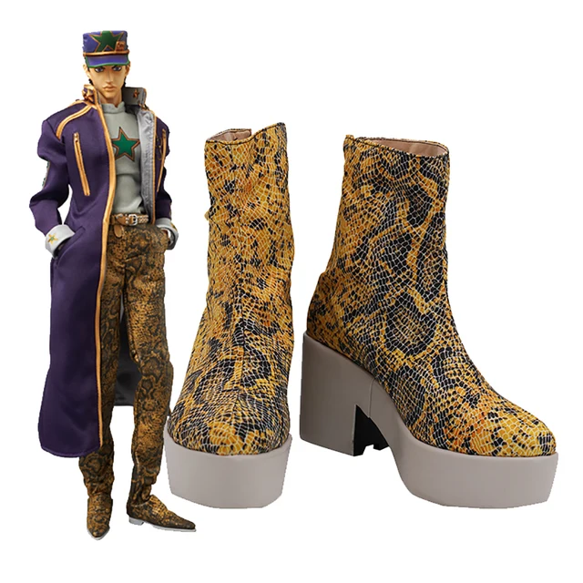 Anime JoJo's Bizarre Adventure Jotaro Kujo Cosplay Boots Shoes