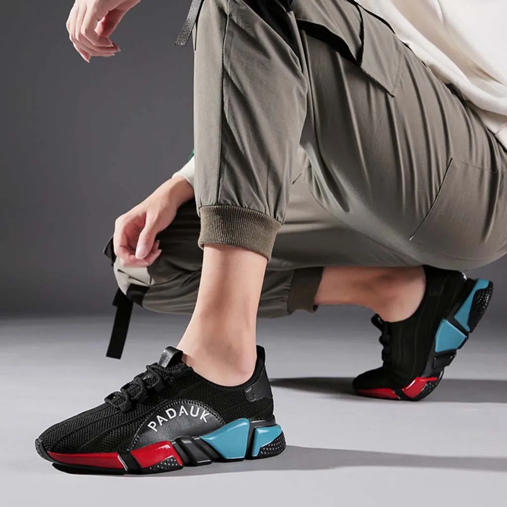 Мужская теннисная обувь на шнуровке, смешанные цвета, мужские кроссовки, дышащие, конфортные, тянущиеся, с сеткой, низкие туфли без каблуков, спортивная обувь