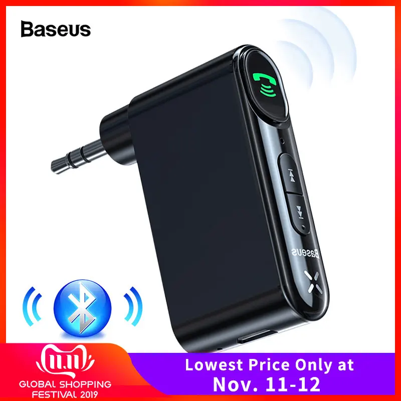 Günstig Baseus Auto AUX Bluetooth 5,0 Adapter 3,5mm Jack Wireless Audio Receiver Freisprecheinrichtung Bluetooth Car Kit Für Telefon Lautsprecher Kopfhörer