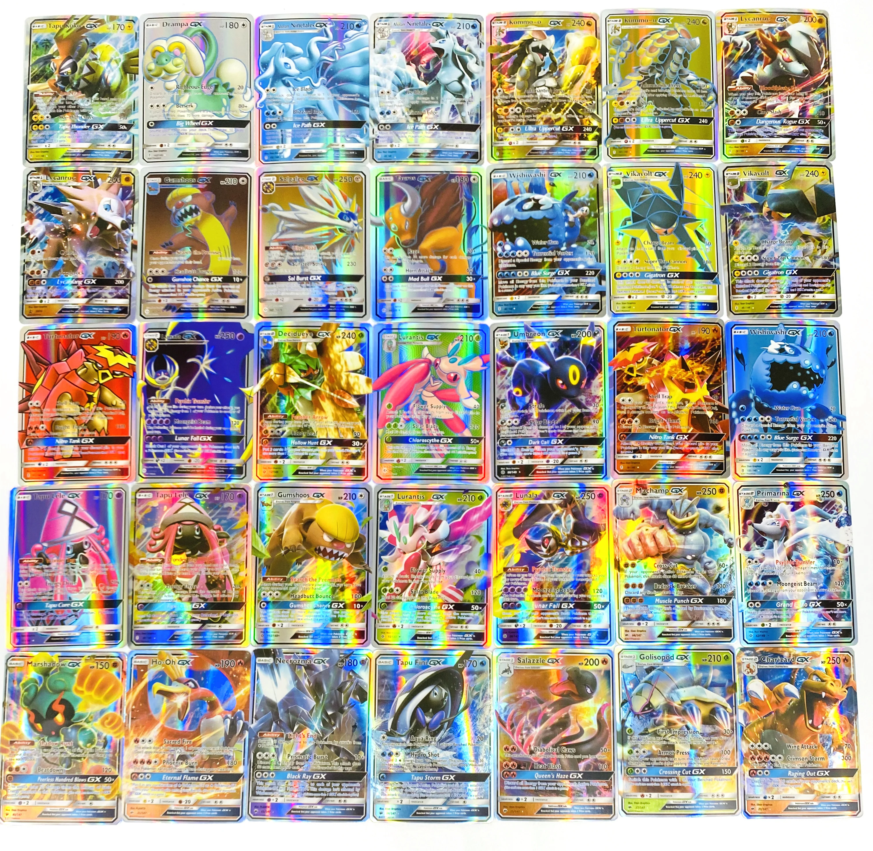 Pokemon Shining Cards 100/200pcs GX MEGA Game Battle Game Kids