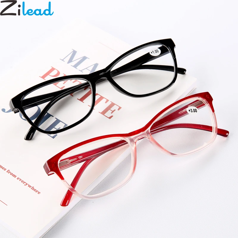 

Zilead Retro Transparent Lens Reading Glasses Spring Leg Prebyopia Spectacles For Men Women Hyperopia Eyeglasses Eyewear Unisex
