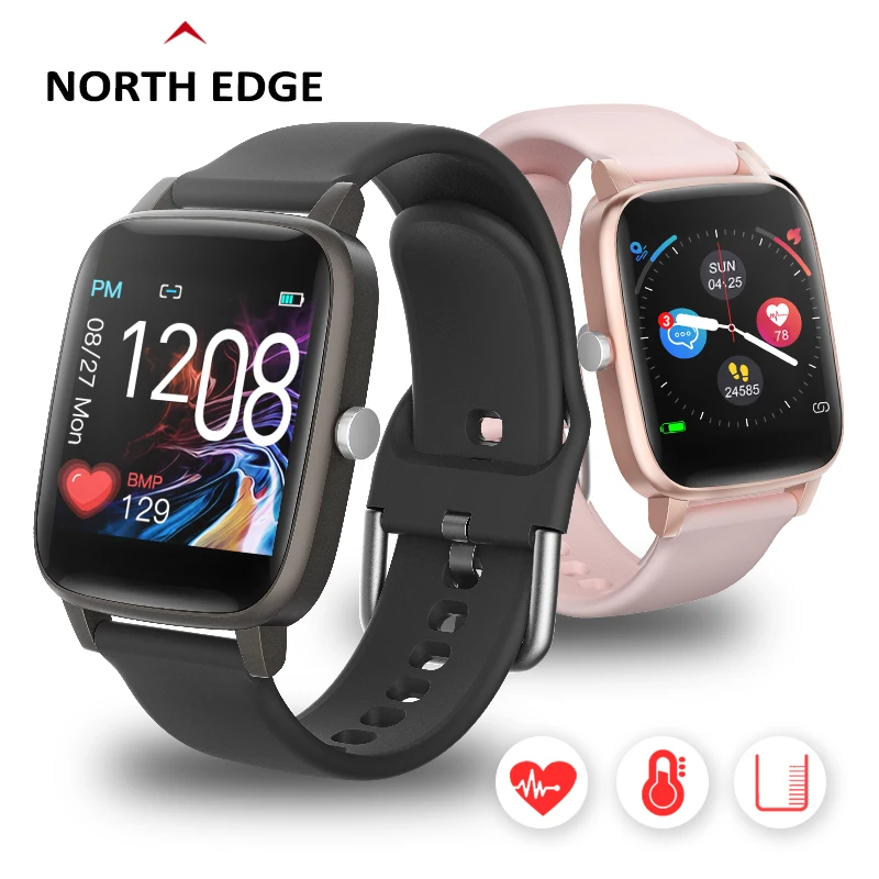 

NORTHEDGE Men's Smart Watch Women Full Touch Fitnedd Tracker Blood Pressure Heart Rate Blood Oxygen Smart Colock For Android IOS