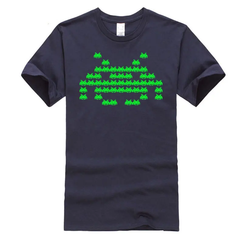 Tops Shirts T Shirt Invader_inception__6639 Lovers Day Short Sleeve Pure Cotton Round Collar Men Tshirts Printed Discount Invader_inception__6639 navy