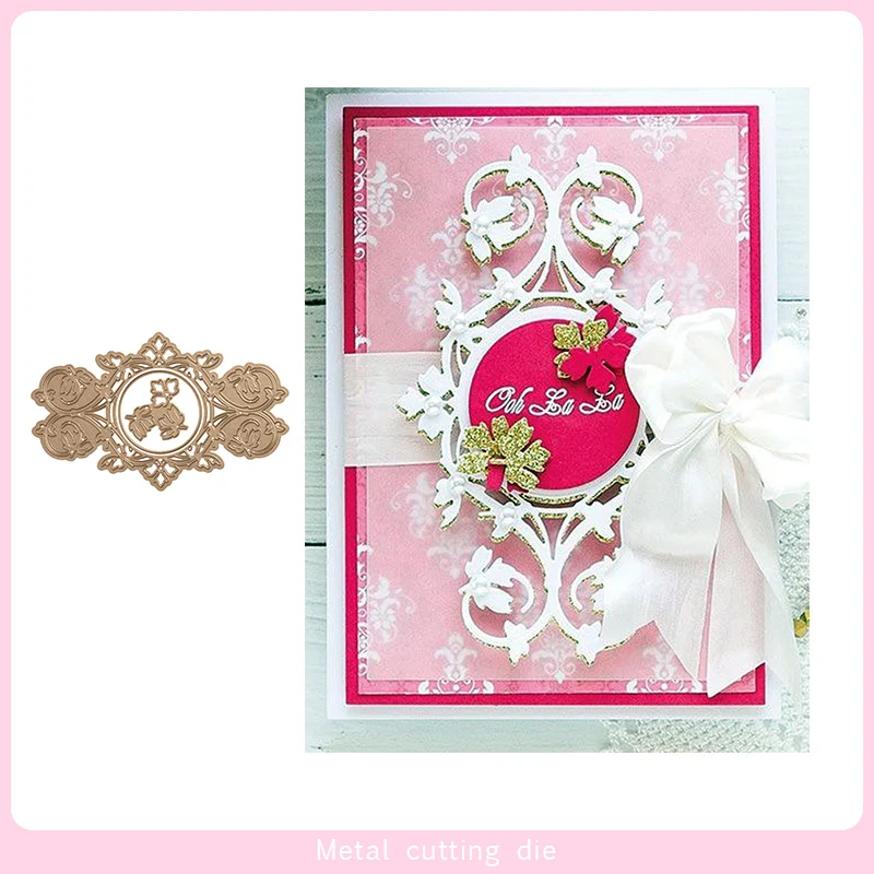 

Round leaf label lace Metal Cutting Dies for DIY Scrapbooking Photo Album Decorative Embossing Paper Card Crafts Die Cut 2019