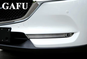 

For 2017 2018 2019 Mazda cx-5 cx5 Front Fog Light Cover trim Front Bumper Protector Frame ABS Exterior Car Accessories 2pcs