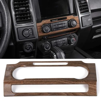 

Central Control Volume Panel Decorative Trim for Ford F150 2015 2016 2017 Car Accessories, Wood Grain