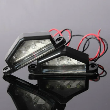 

auto accessories 2Pcs 4 LED Rear License Number Plate Light Lamp Bulb Truck Caravan Trailer 10-30V 90*20*34 mm