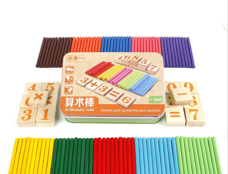 

ENLIGHTEN's Arithmetic Number Rods Kindergarten Primary School Mathematics Early Education Wooden Educational Force Toy Infants