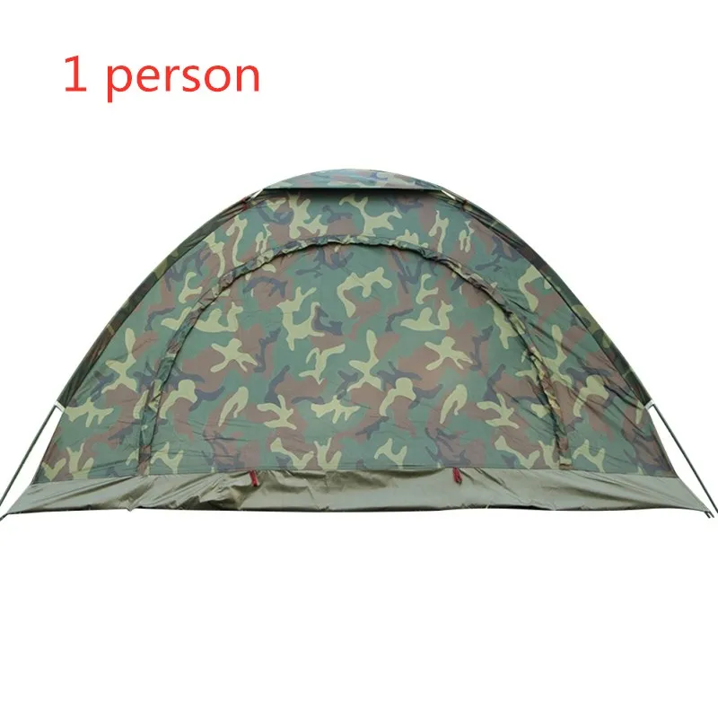 1-4 человек портативный Открытый Кемпинг Камуфляж Палатка Открытый Туризм Охота Отдых двойная пара дышащий солнцезащитный козырек - Цвет: 1 person