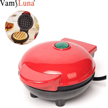 

Mini Waffle Maker 350W Kitchen Electric Non-Stick Flip Cake Maker Professional Rotated Breakfast Pan Tool Red Cooking Machine
