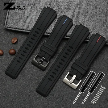 

Silicone rubber watchband for timex Watch strap T2N720 T2N721 TW2T76300 wristband bracelet waterproof band Convex interface 16mm