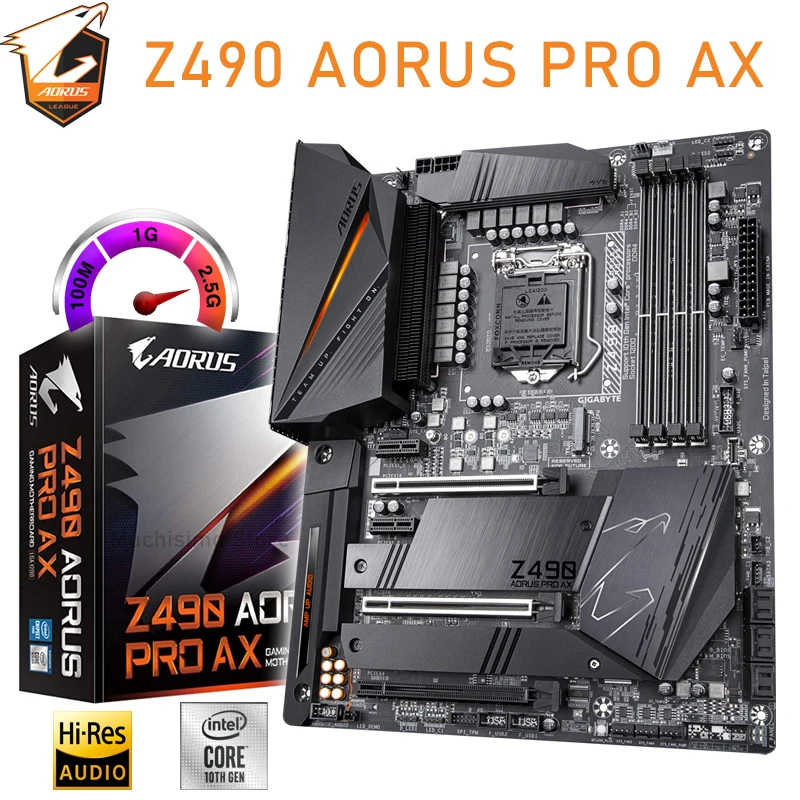 Made to remember Disguised Windswept LGA 1200 For Gigabyte Z490 AORUS PRO AX Motherboard PCI E 4.0 DDR4 128GB  SATA III Dual Channel Desktop Z490 Placa Mãe 1200 New|Motherboards| -  AliExpress
