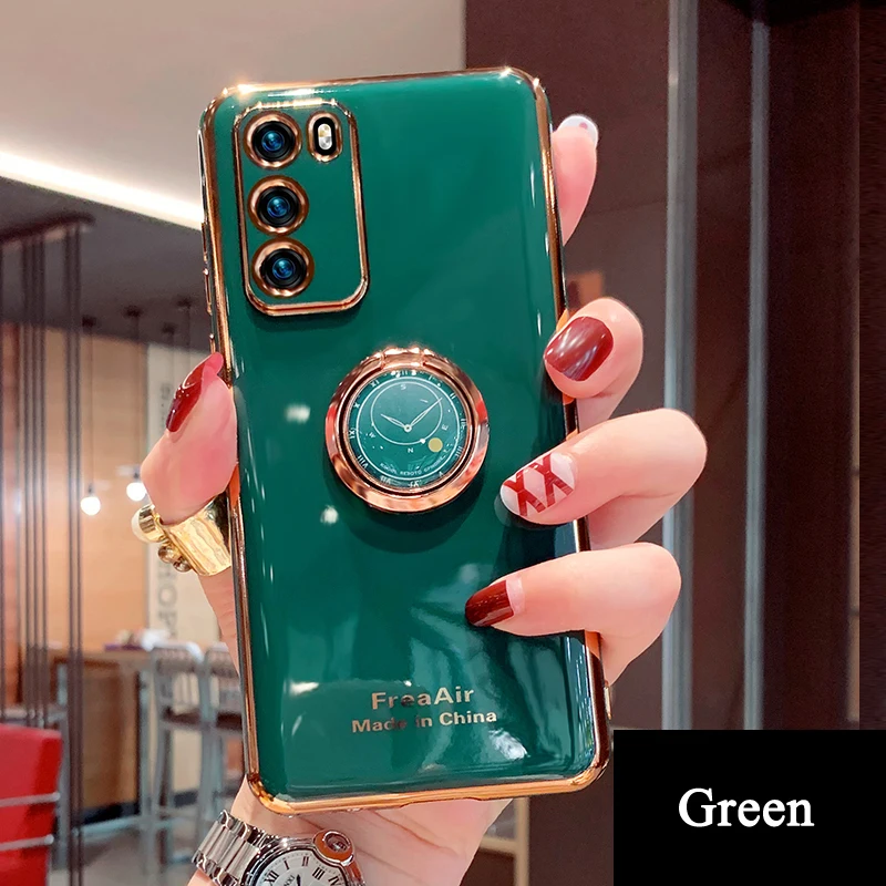 samsung cute phone cover Ốp Lưng Dành Cho Samsung Galaxy Samsung Galaxy Note 20 Cực S20 FE S10 A6 A7 A8 Plus J4 J6 J8 Thủ Mạ Mềm Mại nhẫn Giá Đỡ Bao Bọc Điện Thoại samsung silicone