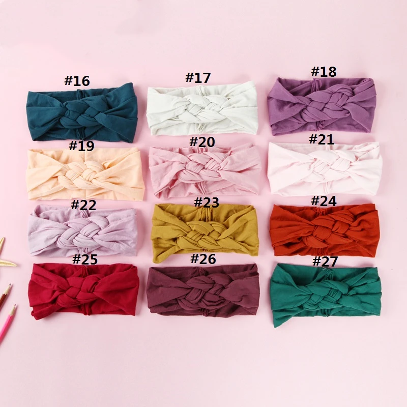 new born baby accessories	 New Braided Baby Headband Twisted Top Cross Chineses Knot Headwrap Elastic Hairbands For Child Turban Baby Girl Hair Accessories baby essential 