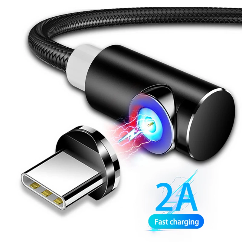 Магнитный кабель Micro USB 1 м для Samsung S20 Type C зарядный мобильный телефон кабели Type-C со