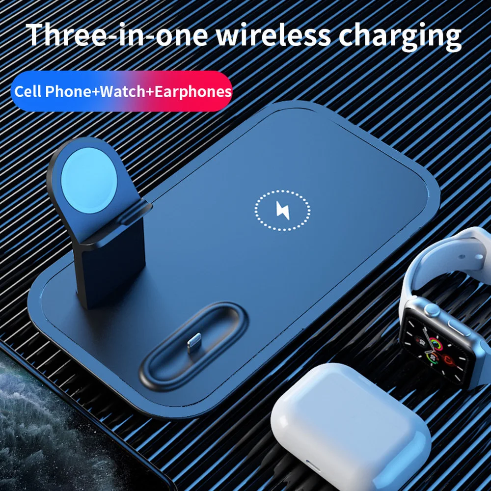 5 in 1 Multifuntional Wireless Charger for Apple Watch Airpods Airpods Pro iPhones Series 10W Fast Wireless Charging Dock