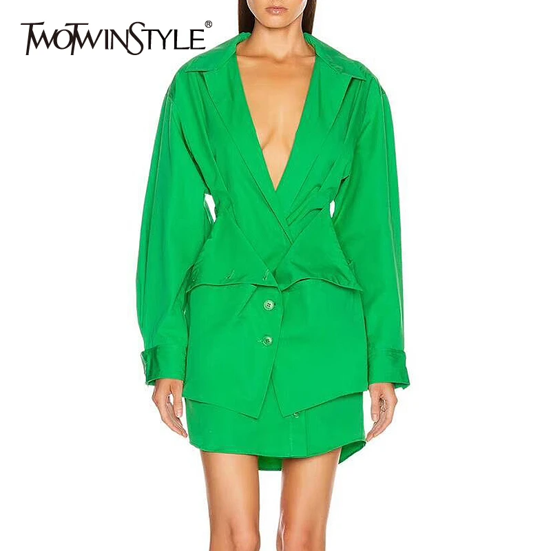 TWOTWINSTYLE Casual Women Dress V Neck Lantern Long Sleeve High Waist Mini Slim Print Dresses Female Clothing 2020 Spring Tide TWOTWINSTYLE Casual Women Dress V Neck Lantern Long Sleeve High Waist Mini Slim Print Dresses Female Clothing 2020 Spring Tide