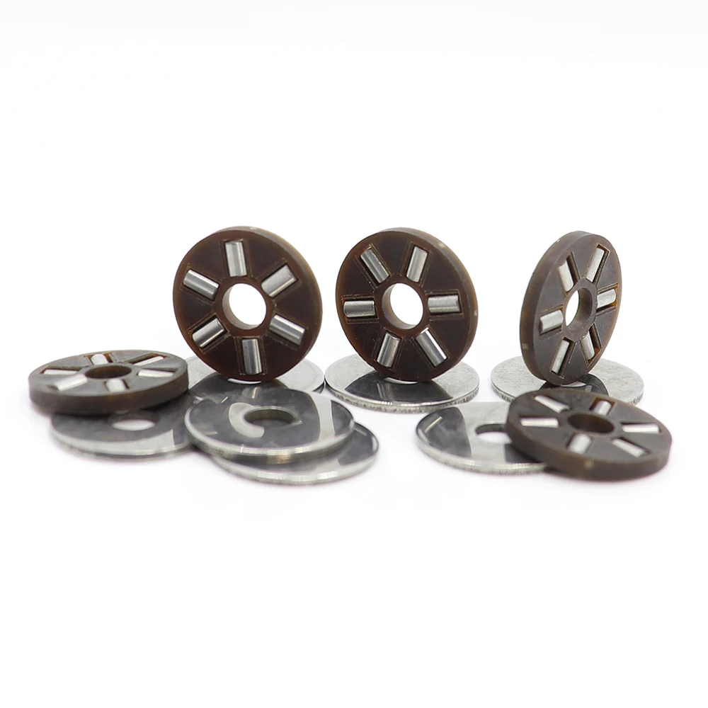 Упорный игольчатый роликовый подшипник AXK0414TN + 2AS с двумя шайбами AS0414 4*14*4 мм (10 шт.)