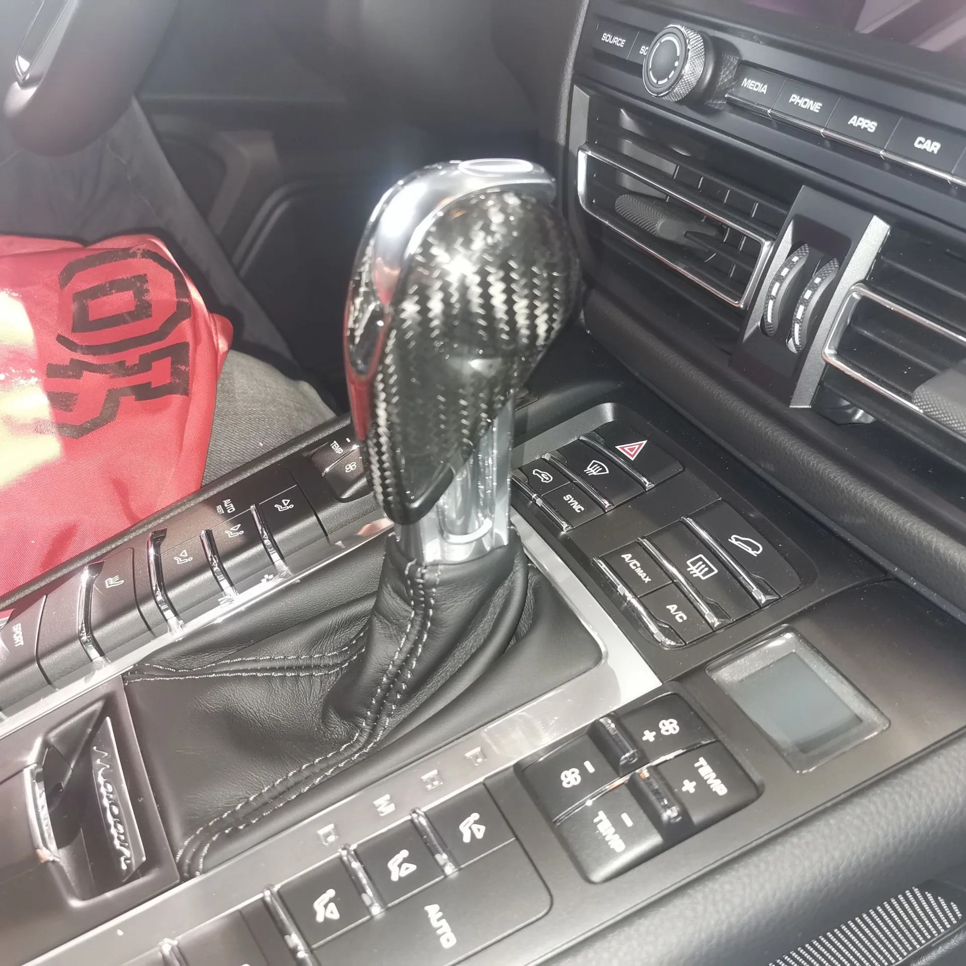 Real Carbon Fiber Gear Shift Knob Cover Trim For Porsche MACAN - Foto 11